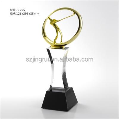 China Africa Newcomer Glass Golf Trophy With Cheap Price Golf Trophy for sale