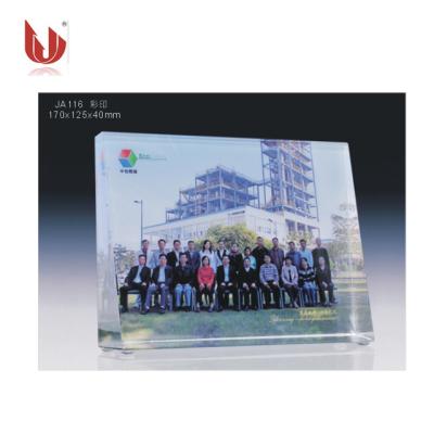 China Custom Made High-Grade China K9 Creative Crystal Glass Picture Frame Cube For Graduation Gifts JA116 for sale