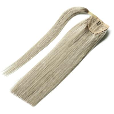 China 100% Silky Straight Wave Hair Pony Tails Hair Extensions Double Drawn Natural Wrap Around Drawstring Ponytail Hair for sale