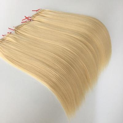 China Silky straight nice wave quindao hair yish hair no harm on original hairfull end human remy knotted hair extensions for sale