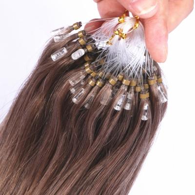 China Silky Straight Thick Wave Keratin Seamless Hair, Blonde Fusion Micro Link Hair, Peruvian Micro Loop Ring Hair Hair Extension for sale