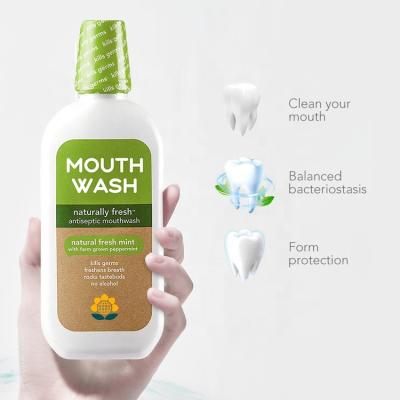 China Hot Sales Products OEM Alcohol Free Mint Flavor Natural Antifungal Oral Medicated Mouthwash Mouthwash Care Mouthwash For Bad Breath OEM Service for sale