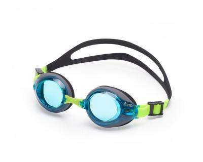 China Double Strap Swimming Goggles 2020 Popular Colorful Lens Silicone PC Adult Swim Goggles Anit Fog UV Protection for sale