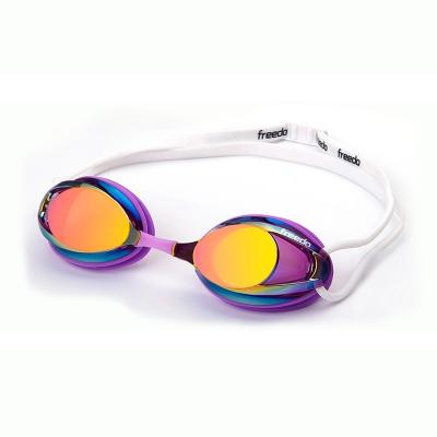 China Polycarbonate Swim Goggles Lens Swimming Fog Goggles Racing With Nose for sale