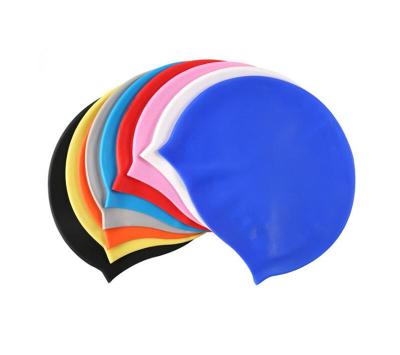 China Customized high quality 100% waterproof silicone swim caps color and logo silicone waterproof swim cap for sale