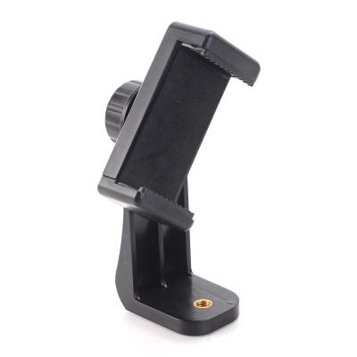 China Adjustable 360 ​​Degree Rotation Tripod Mount Holder Cell Phone Bracket Clip Mount Bracket Adapter 1/4 Inch Screw AS102 for sale