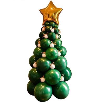 China RUI YI Christmas Balloon Set Disposable Eco-friendly Christmas Tree Balloon Column Christmas Decorations for sale