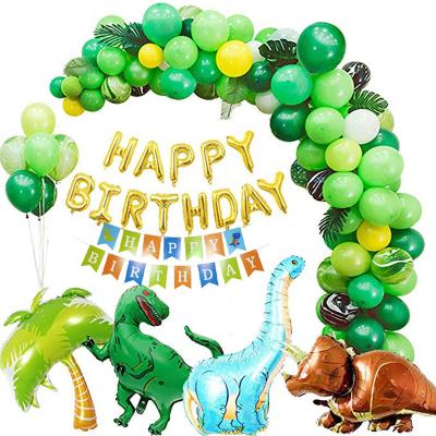 China RUI YI Disposable Eco-friendly Boy Balloon Dinosaur-themed Birthday Set Decorated Baby Children's First Birthday Party Children's Backwall for sale