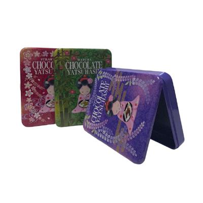 China Food/Gifts Packaging Food Grade Custom Wholesale Rectangular Tin Box Ferrochrome Box For Chocolate for sale