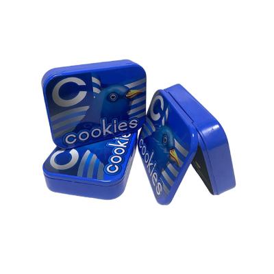 China Food/Gift Packaging Hot Blue Dove Pattern Cookies Factory Wholesale Price Rectangular Empty Tinplate Box Tins CansTin Box For Candy Candles for sale