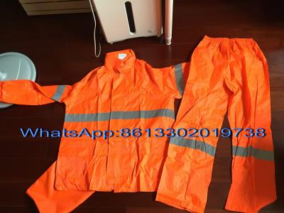 China Wholesale Retail Cheap 3000 Sets Police Duty Polyester Refletive Raincoat Stock for sale