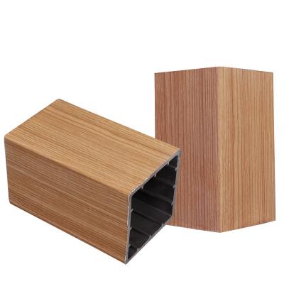 China Contemporary Decoration Panel Wpc Tubes Wpc Customized Exterior Wpc Timber Square Tubes Cores Exterior Wood Plastic Tube for sale