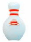 China Small Custom Real Bowling Pins 6-16 Lbs With Red Stripes Isolated On White for sale