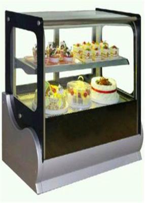 China Cake Refrigerator Display Showcase Copper Colored For Cafe And Restaurant for sale