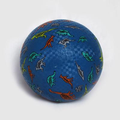 China Sports Toy Full Color Print Design Kids Kickball Rubber Playground Ball For Elementary School for sale