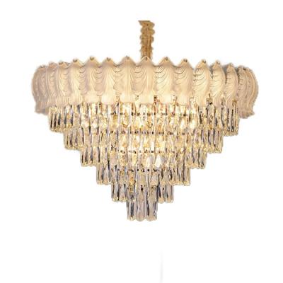 China Contemporary Bedroom Crystal Chandeliers Led Pendant Light Post Modern Atmosphere Living Room Dining Room for sale