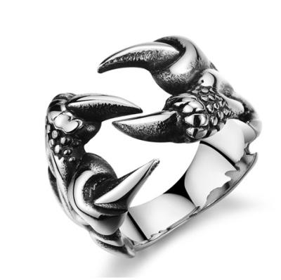 China CLASSIC Fashionable Men's Claw Ring Stainless Steel Open Ring Simple Ring For Man Women In Stock for sale