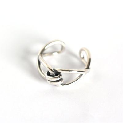 China New Sterling Silver Ring Womens Mens CLASSIC Adjustable Knot Ring Wholesale for sale