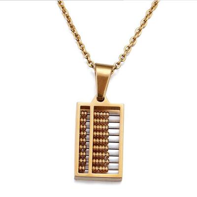 China New Design Classic Dialable Abacus YK Stainless Steel Pendant Unisex Golden Pendant for sale