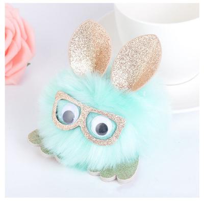 China Fashion YK Hot Cartoon Pom Pom Keychain New Idea Products Promotional Gifts For Teenagers Plush Owl Keychain for sale