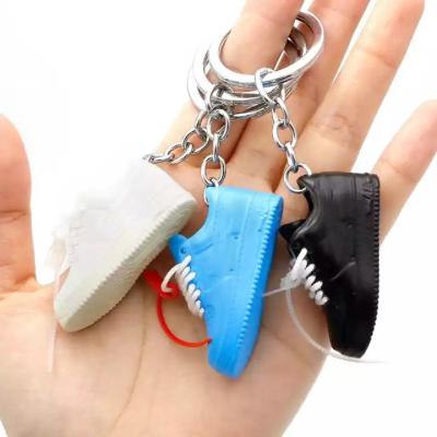 China Air Force One aj Dan 3D 1/6 High Quality Soft Rubber Cute Sneaker Shoes Key Chain PVC Llaveros Shoes Key Chain Accessories for sale