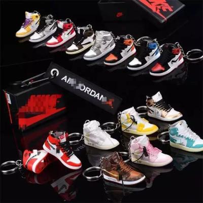 China PVC Llaveros 3D Mini Sports Sneaker Main Chain Sneaker Key Chain Jor Dan Trainer Keychain Luxury Hot Aj Resin Soft Chain Accessories for sale