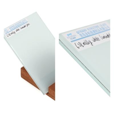 China 6.38mm A-Grad Milchweißlaminationsglas für Gebäude / Möbel zu verkaufen