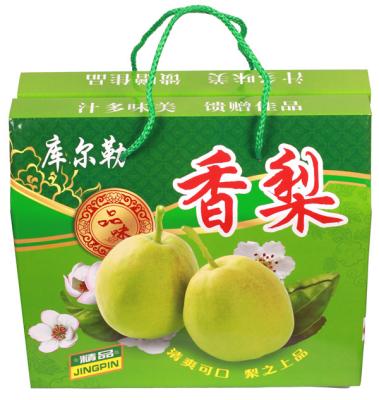 China Custom Printed Foldable Fruit Carton Gift Box with Rope for sale