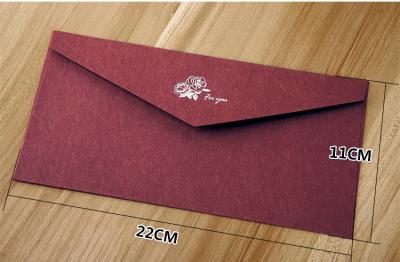 China Creative high-grade stamping texture paper business invitation envelope for sale