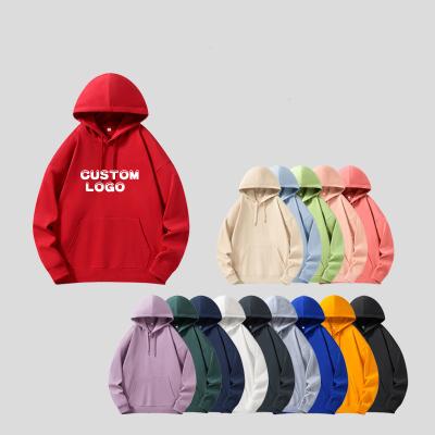 China Breathable Manufacturer Heavyweight Cotton Pullover Hoodie Plain Blank Oversized Custom Puff Logo Hoodies for sale