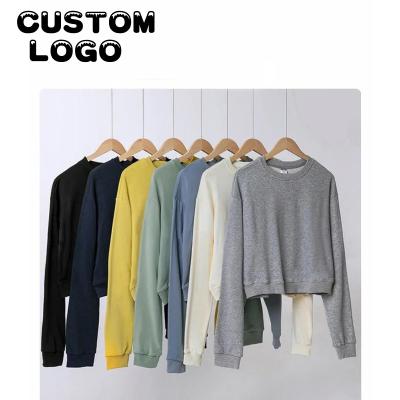 China Breathable Custom Printed Logo Spring Women Casual Jumper 300 gsm Crop Top Hoodies Pullover Sport Top Coat Hoodies&Sweatshirts for sale