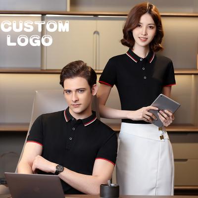 China Breathable OEM Manufacturer High Quality Golf Work Office Uniform Polo Shirt Cotton Embroidery Spandex Men's Polo T Shirts for sale