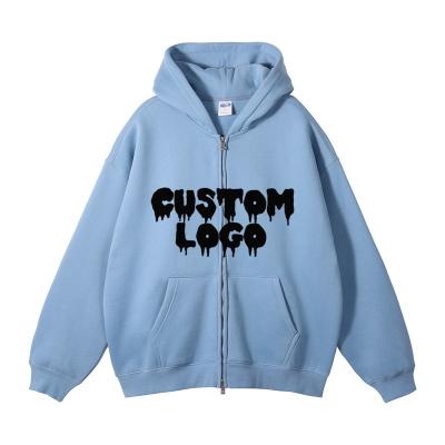 China Thermal Wholesale New Arrival Cotton Plain Unisex Custom Mens Zip Up Hoodie Custom Logo Tracksuit 2 Piece Set Hoodie Sets Men for sale