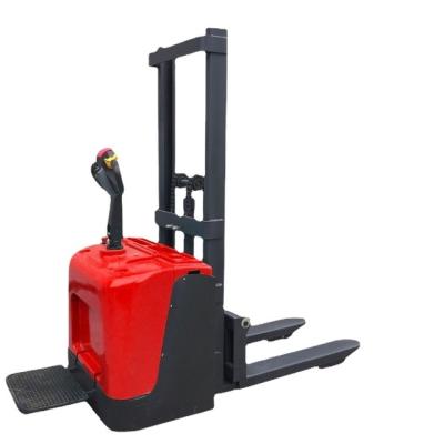 China Factory Sale Full Electric Stand On Stacker Pallet Trucks Forklift For Sales en venta