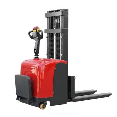 China Attractive Price New Type Sale Full Electric Stand On Stacker Pallet Truck Forklift zu verkaufen