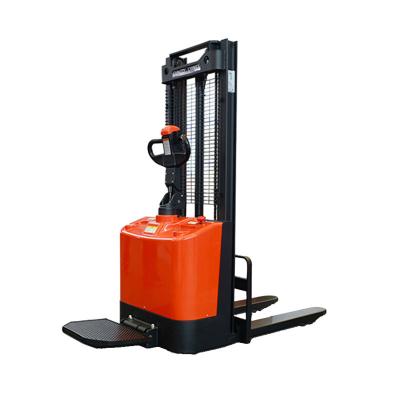 China Portable Electric Pallet Truck Full Electric Stand On Stacker Pallet Truck Forklift zu verkaufen