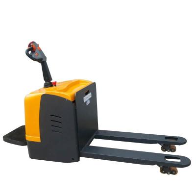 中国 Riding Electric Stand On Pallet Jack Standing Man Drive Pallet Truck 販売のため