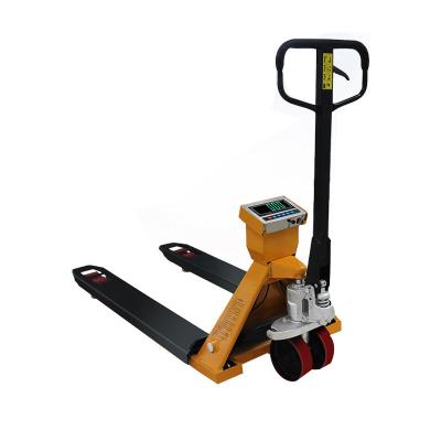 China Electronic Scale Pallet Truck Forklift Hand Pallet Cargo Truck for sale