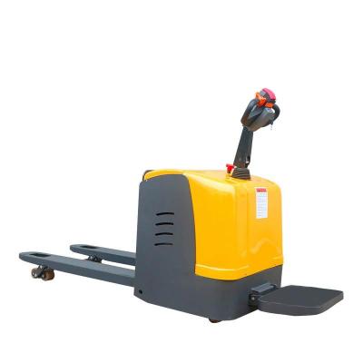 中国 New Promotion Stand On Pallet Jack Wholesale High Quality Full Electric Pallet Truck Forklift 販売のため