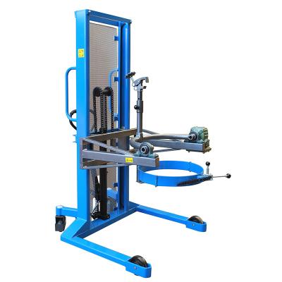 China Customization Hydraulic Drum Stacker Semi Electric Forklift Oil Drum Lifter Stacker for sale