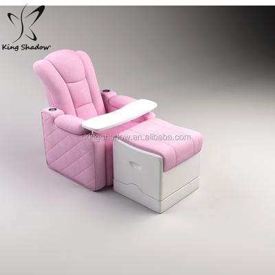 China Kingshadow New Design Comfortable Pink Manicure Station Nail Table Pedicure Chair Foot Spa Chair for sale