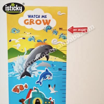 China 2020 Removable And Reusable Amazon Hotsale Kids Growth Chart PVC Sticker for sale