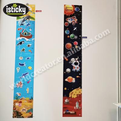 China Factory Wholesale Removable And Reusable Customized Kids Height Measurement Chart Wall PVC Sticker for sale