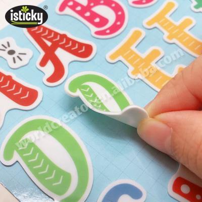 China Removable Custom Waterproof Adhesive Sticker Alphabet Stickers for sale