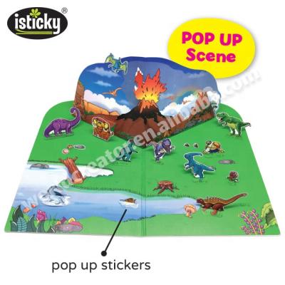 China Stickers are removable dinosaur theme reusable skin and stick sticker set for sale