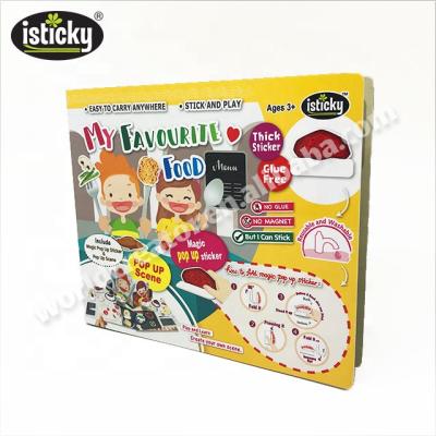 China Stickers are removable food jump Toy Book Custom Game Board for sale