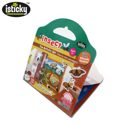 China isticky insect tape sticker, kids learning game sticker, scene play sticker for educational toys for sale