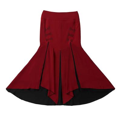 China Breathable Women High End Vintage Designer Clothes Luxury High Waist Maxi Skirt Female Elegant Long Splicing Skirt for sale