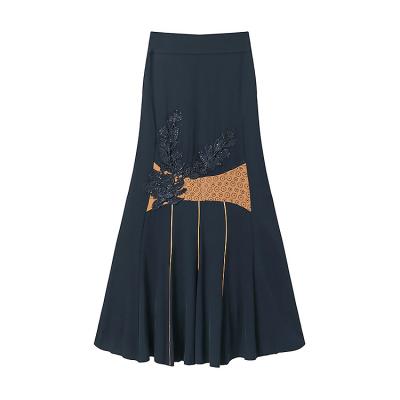 China Women's Vintage Skirt Ladies High Quality High Quality Breathable Luxury High Waist Skirt Women's Special Occasion Elegant Party Midi Skirts for sale