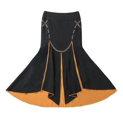 China MAEDHROS Design Breathable African Luxury Asymmetrical Skirt Knee Length Female Skirts Evening Women Long Skirt for sale